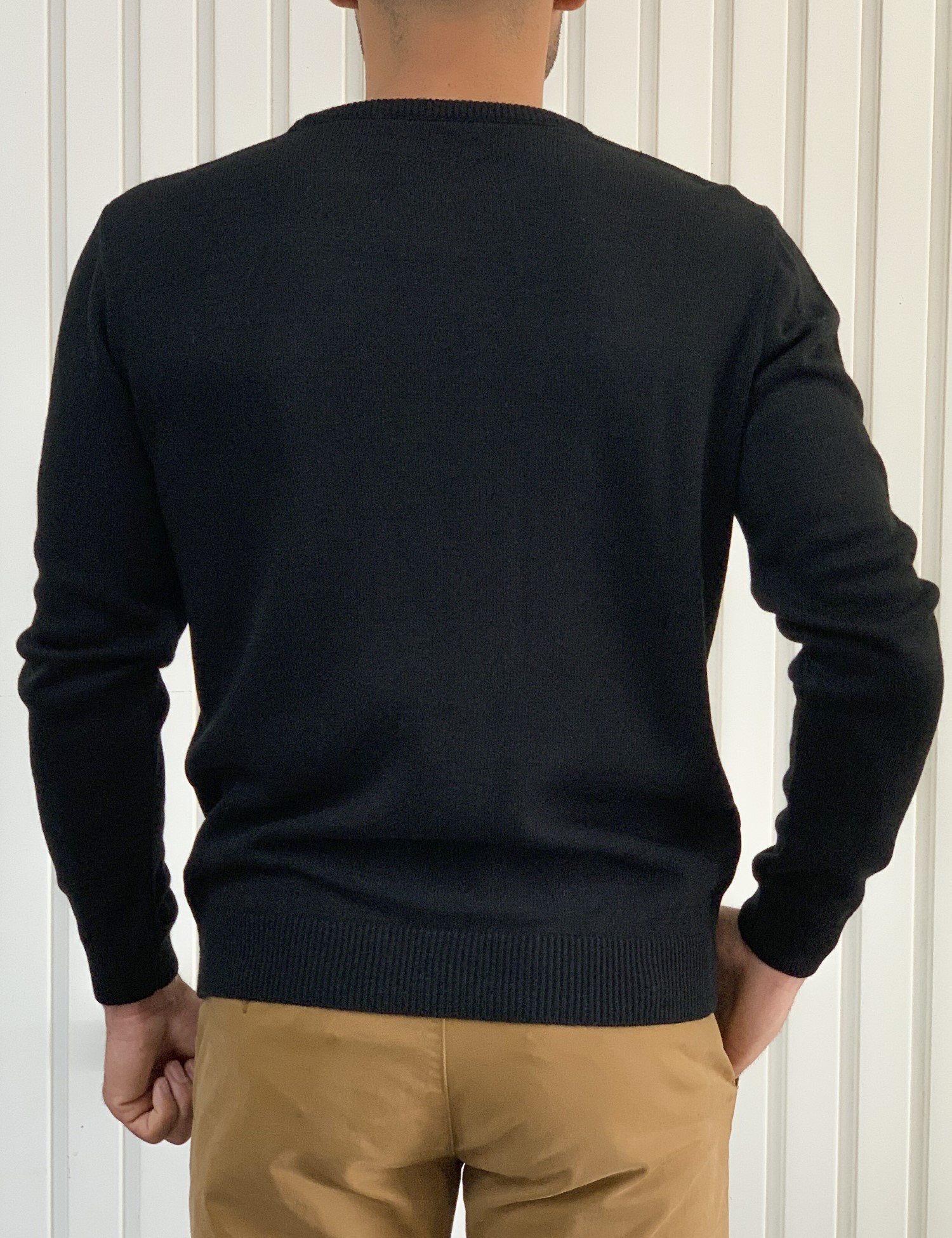 Darious ανδρικό μαύρο πλεκτό πουλόβερ 23149M φωτογραφία